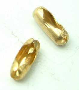 Accessories: Hipkiss Ball Chain Connectors #973 Brass - 100 Pack #6