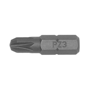 10pc 1/4in Hex PZ 3 Bit X 25mm (L)