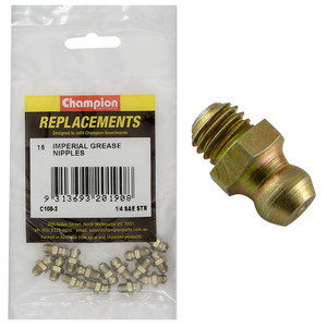 Champion 1/4in UNF (Sae) Straight Grease Nipple 15pk