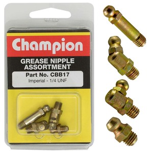 Products: Champion 4Pc Imperial (1/4in UNF) Grease Nipple Assortment