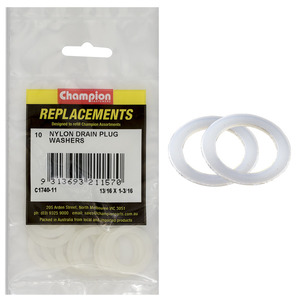 Products: Champion 13/16in x 1-3/16in x 1/32in Nylon Washer 10pk