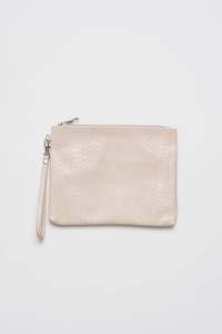 Accessories: Clutch | Croc Soft Blush Bag