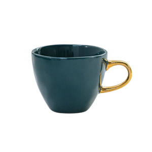 Decor: Coffee Cup | Set of 4 | Good Morning | Blue Green