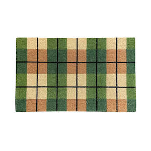 Decor: Coir Doormat | Plaid
