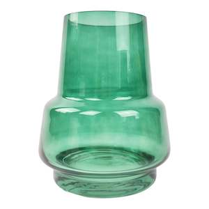 Glassware: Abstract Glass Vase | Forrest Green Medium
