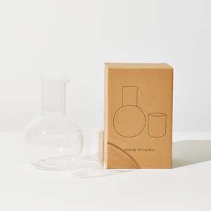Glassware: Belly Carafe + Cup Set in Clear