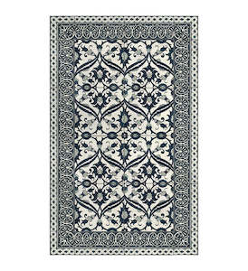 Vinyl Floor Mat | Beija Flor | Armenian Framed Classic Green