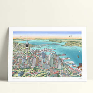 Prints Art: Auckland Map
