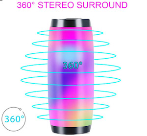 Speaker: Bluetooth Speaker TG157 LED Flashing Soundbar Portable Outdoor Indoor Subwoofer Loudspeaker Support TF Card FM Radio Waterproof