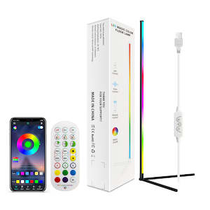 Light: LED Magic Floor Lamp with with Remote/Music Sync and DIY Colors, Color Changing Ambiance Lamp for Living Room Bedroom Gaming Room