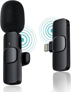 Microphone: Mobile Plug-Play Wireless Lavalier Microphones for iPhone iPad Lightning Ports K9