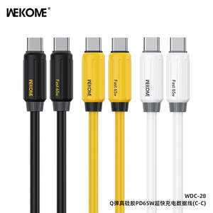 WEKOME Cable Elastic Genuine Silicone Super Fast Charging Data Cable