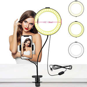 Light: Adjustable LED Selfie Light with Phone Holder, Dual-Color Ring Light for Live Streaming and Beauty