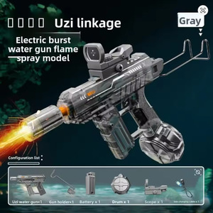 UZI Electric Water Gun with Light Up Toys for Kids Summer Outdoor Shooting Game &hellip;