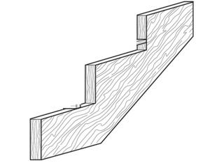 Stair Stringers: Cut Under Stringers - 5 Step - Top Flyte Stair Systems