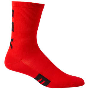 FOX 6 INCH FLEXAIR MERINO SOCKS [FLO RED] S/M
