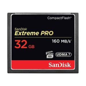 Memory Cards: SanDisk 32GB Extreme Pro CompactFlash Memory Card (160MB/s)