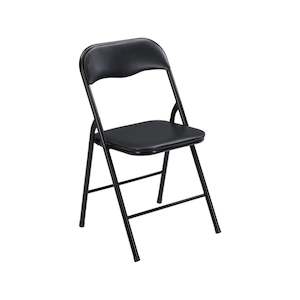 Stands Other Equipment: 4 x Padded Vinyl Black Folding Chair kit