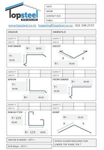 FLASHING: Iron Flashings / price per meter