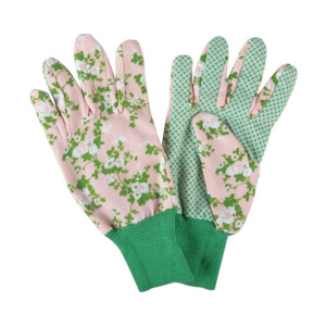 Rose Print Garden Glove - Pink