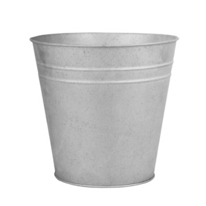 Garden Accessories: Old Zinc Flower Pot 25cm