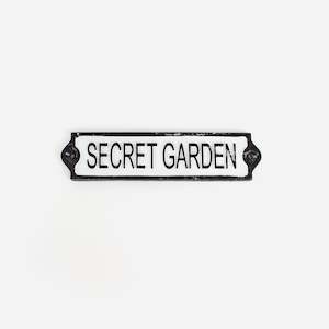 All: Secret Garden Cast Iron Sign