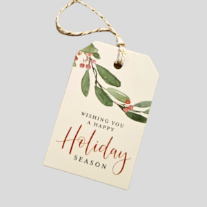 Happy Holiday Swing Tag