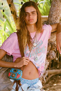 Tops: Spell - Peaches Biker Tee - Musk