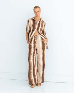 Summer Collection: Paper Heart Tie Dyed Pants Brown