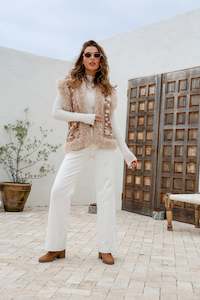 Flash Sale: Knit Fur Trim Vest