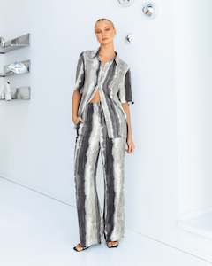 Size 14: Paper Heart Tie Dyed Shirt- Black