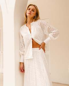 Size 14: Broderie Blouse