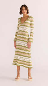 Size Xs: Mink Pink - Melody Knit Midi Dress