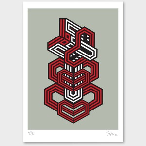 Tiki Art Prints: Geo Tiki Limited Edition Print