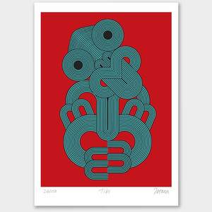 Tiki Art Prints: Red Tiki Limited Edition Print