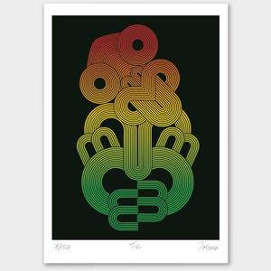 Tiki Art Prints: Rasta Tiki Limited Edition Print