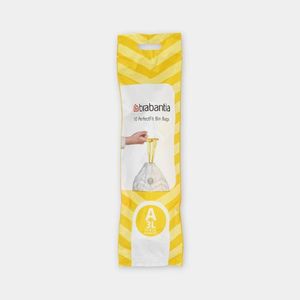 Rubbish Bags: Brabantia Code A, B and C Bin Liners for 3L, 5L & 12L Classic Pedal Bins/12L Sort & Go bins