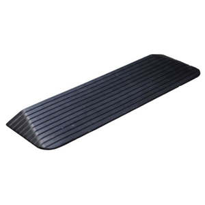 Safety Matting: Rubber access ramp for wheelchairs/trolleys - 110 x 42 x 5.0 cms