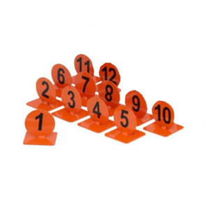 Numbered Field Event Marker Set With Base Set of 12