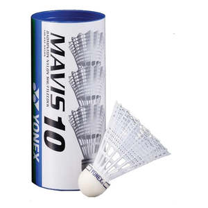 Yonex Mavis 10B Nylon Shuttle White Tube of 3