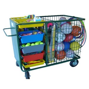 Storage Equipment: Powdercoated Sports Trolley Only With Bins & Totes