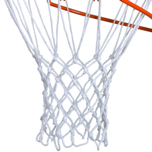 Backboards Hoops Nets: Basketball/Netball Net - Nylon Heavy Duty - White