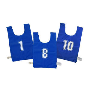 Nylon Sports Bib Set Numbered 1-10 Blue