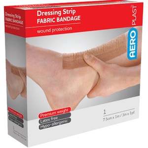 Aeroplast Fabric Dressing Strip 7.5cm x 1M Roll