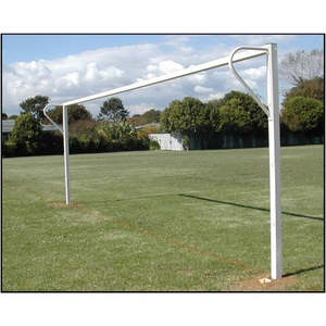 Football Goals Nets: Intermediate In-Ground Football Goal - Pair - Powdercoated