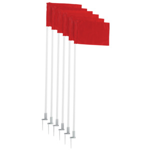 Football Training Equipment: Silver Fern Corner Post Flags - Set Of 6