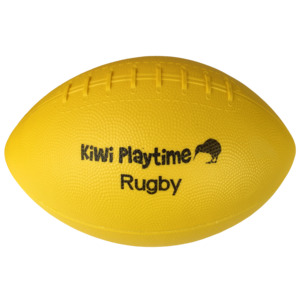 Kiwisport Yellow PVC Rugby Ball