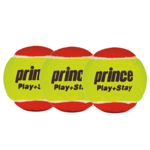 Prince Play & Stay Stage 3 Red Coaching Balls - Pack of 3