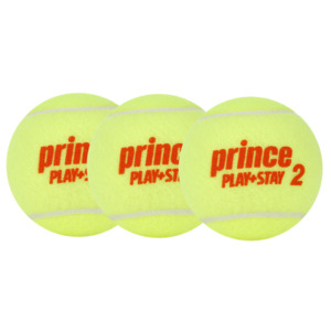 Tennis Racquets Balls: Prince Play & Stay Stage 2 Orange Coaching Balls - Pack Of 3