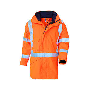 Hi Vis Wet Weather Jackets Coats: Safe T Tec | Essentials TTMC Waterproof D/N Orange Jacket | 801061
